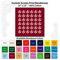 22"x22" Wine Red Custom Printed Imported 100% Cotton Bandanna